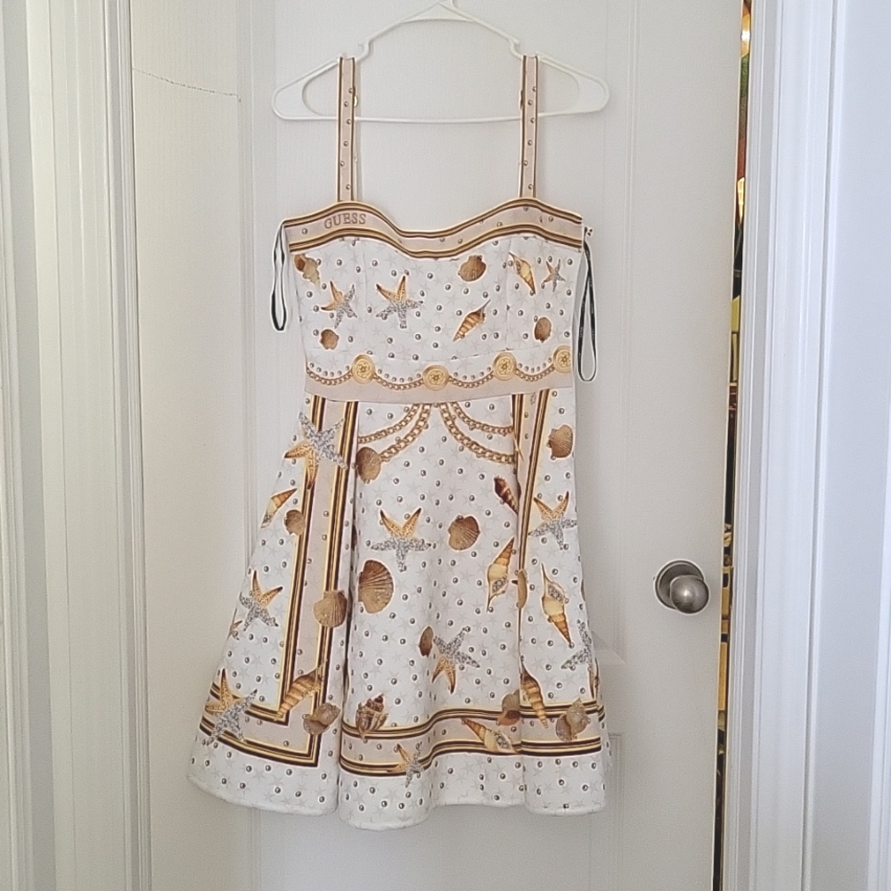 Guess White Seashell Dress L